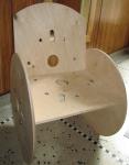 Fauteuil fait avec des tourets